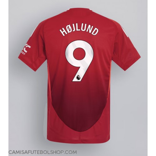 Camisa de time de futebol Manchester United Rasmus Hojlund #9 Replicas 1º Equipamento 2024-25 Manga Curta